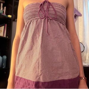 Striped Purple Halter Top